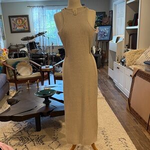 H&M premium silk rib knit tank dress XS